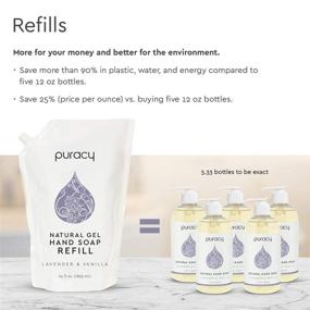 img 3 attached to 🌿 Puracy Hand Soap Refill: Lavender & Vanilla, 64 Ounce, Natural Moisturizing Liquid Hand Wash for Soft and Smooth Skin