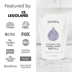 img 1 attached to 🌿 Puracy Hand Soap Refill: Lavender & Vanilla, 64 Ounce, Natural Moisturizing Liquid Hand Wash for Soft and Smooth Skin