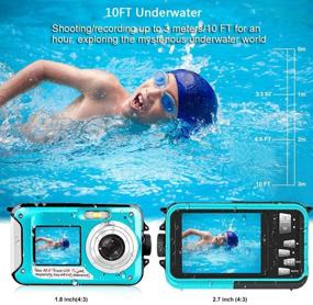 img 2 attached to Exploring Beneath: Underwater Camera FHD 2.7K 48 📸 MP for Snorkeling - Selfie Dual Screen, LCD Displays (806BC)