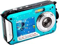 exploring beneath: underwater camera fhd 2.7k 48 📸 mp for snorkeling - selfie dual screen, lcd displays (806bc) logo