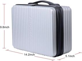 img 3 attached to JIESI Slim Portable Cooler Bag for Beer, Travel and Outdoor Activities - Insulated Iceless Cooler in Silver, 14.2in x 9.8in x 4.7in (L x W x H)