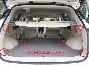 img 2 attached to 📦 Nylon Rear Envelope Trunk Cargo Net for Nissan Murano 2003-2017, Rogue Sport 2017, Armada 2017, Infiniti QX80 2017 (35"X18")