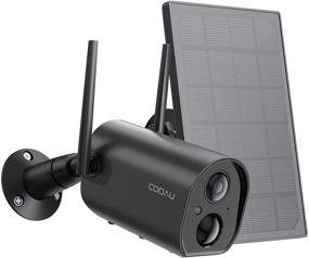 img 4 attached to 🏡 COOAU Беспроводная солнечная наружная камера видеонаблюдения с разрешением 1080P - аккумулятор повторно заряжаемый, домашнее видеонаблюдение через WiFi, доступ нескольких пользователей, двустороннее аудио, детекция движения PIR, водонепроницаемость IP65