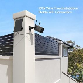 img 2 attached to 🏡 COOAU Беспроводная солнечная наружная камера видеонаблюдения с разрешением 1080P - аккумулятор повторно заряжаемый, домашнее видеонаблюдение через WiFi, доступ нескольких пользователей, двустороннее аудио, детекция движения PIR, водонепроницаемость IP65