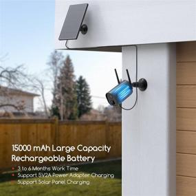 img 3 attached to 🏡 COOAU 1080P Wireless Solar Powered Outdoor Security Camera - Rechargeable Battery, WiFi Home Surveillance, Multi-User Access, Two Way Audio, PIR Motion Detection, IP65 Waterproof