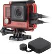 side open protective skeleton housing case with lcd touch backdoor for gopro hero 4 logo