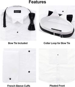 img 3 attached to 👔 Men's Clothing: Milani Tuxedo Shirt with French Cuffs for Optimal SEO