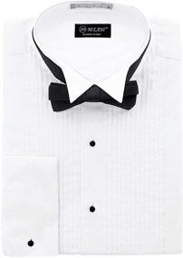 img 4 attached to 👔 Men's Clothing: Milani Tuxedo Shirt with French Cuffs for Optimal SEO