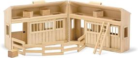 img 1 attached to 🏡 Enhance Imaginative Play with the Versatile Melissa & Doug Wooden Stable Dollhouse