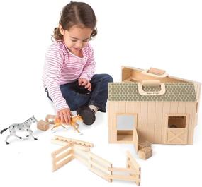img 3 attached to 🏡 Enhance Imaginative Play with the Versatile Melissa & Doug Wooden Stable Dollhouse