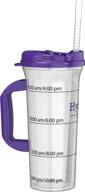 hydr-8 purple 32oz water bottle with rotating lid logo