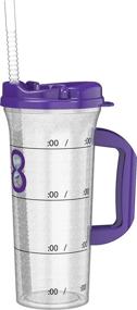 img 1 attached to Hydr-8 Purple 32oz Water Bottle with Rotating Lid