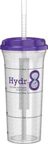 img 2 attached to Hydr-8 Purple 32oz Water Bottle with Rotating Lid