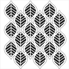 img 1 attached to 🌿 CRAFTERS WORKSHOP Art Deco Leaves Template, 6x6 Inch - Create Stunning Designs