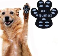 🐾 aqumax dog anti slip paw grips: enhanced adhesive traction pads for paw protection on hardwood floors and injuries - 12 sets / 48 pads logo