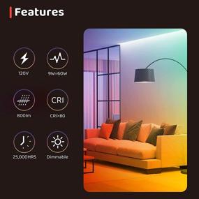 img 3 attached to 🌈 OREiN Dimmable Multicolor LED Bulb: 1800K to 6500K - Adjustable Color Temperature for All Occasions