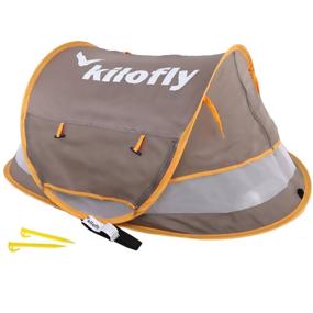 img 4 attached to kilofly Large Toddler Travel Beach Tent with Instant Pop Up Design, UPF 35+ Protection, and 2 Pegs for Enhanced Stability
