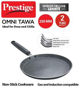 img 3 attached to 🥘 Prestige 250mm Omega Deluxe Granite Omni Non-Stick Dosa Tava/Griddle: The Perfect 10-inch Addition to Your Kitchen