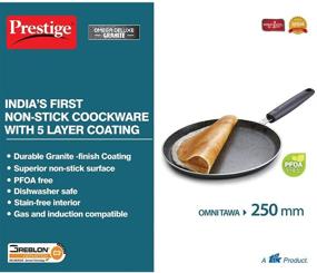 img 2 attached to 🥘 Prestige 250mm Omega Deluxe Granite Omni Non-Stick Dosa Tava/Griddle: The Perfect 10-inch Addition to Your Kitchen