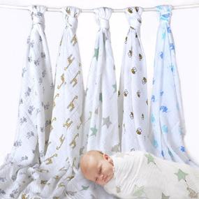 img 1 attached to 👶 YeahiBaby Newborn Swaddle Blanket Wrapping: Soft and Snug for Your Little One