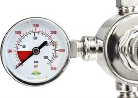 img 1 attached to 🍺 Dual-Stage CO2 Pressure Regulator for Draft Beer and Kombucha Setups. Connect Two Systems to One Tank. CGA-320 Connection.