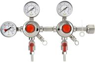 🍺 dual-stage co2 pressure regulator for draft beer and kombucha setups. connect two systems to one tank. cga-320 connection. logo