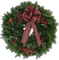 🎄 классическое украшение: венок worcester wreath из 20-дюймового высокогорного бальзама из штата мэн. логотип