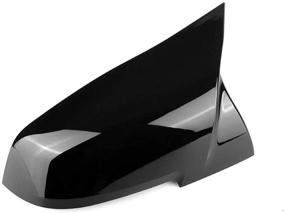 img 1 attached to Глянцевые черные колпачки боковых зеркал из ABS для BMW 3/4/2 серии и 1/X1/M2 - набор из 2 шт.