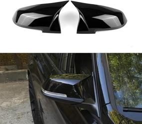img 4 attached to Глянцевые черные колпачки боковых зеркал из ABS для BMW 3/4/2 серии и 1/X1/M2 - набор из 2 шт.
