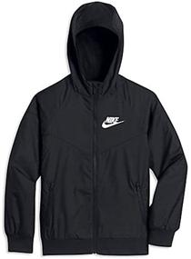 img 2 attached to 🧥 NIKE Sportswear Windrunner Jacket White: Boys' Clothing in Jackets & Coats - Perfect Athletic Outerwear for Style and Comfort