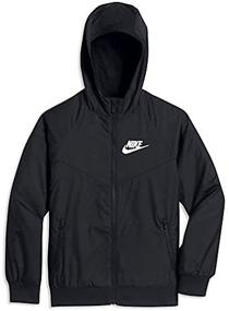 img 3 attached to 🧥 NIKE Sportswear Windrunner Jacket White: Boys' Clothing in Jackets & Coats - Perfect Athletic Outerwear for Style and Comfort