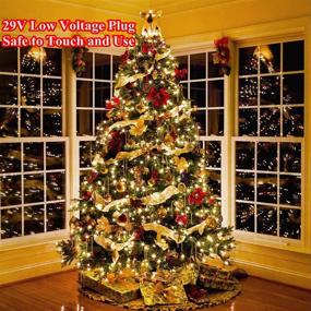 img 3 attached to 🎄 JMEXSUSS 66ft 200 LED Christmas Tree Lights: Warm White Twinkle String Lights for Indoor/Outdoor Xmas Decorations