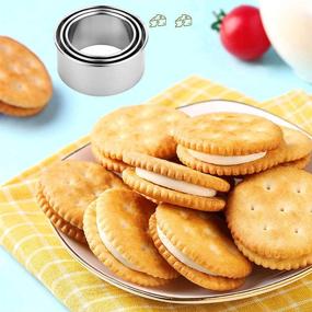 img 3 attached to 🍪 Круглые формы для печенья - формы для печенья и пельменей из нержавеющей стали - формы для выпечки кексов - инструменты для приготовления пищи и для изготовления сконов (набор из 3 штук)
