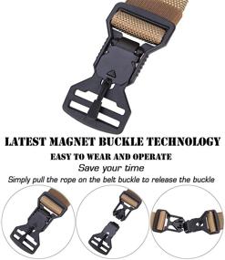 img 1 attached to 👖 Tactical Adjustable Magnetic Men's Belts by ANDY GRADE - Enhanced Accessory Line