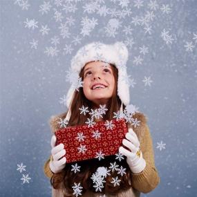 img 3 attached to ❄️ 1500 штук сияющего белого снежинок конфетти - новогодний зимний праздник украшений для свадьбы, дня рождения, новогодних торжеств