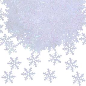 img 4 attached to ❄️ 1500 Pieces Glitter White Snowflake Confetti - Christmas Winter Holiday Decorations for Wedding, Birthday Party, Christmas Supplies
