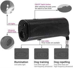 img 2 attached to 🐶 OYEFLY Handheld Dog Trainer: 3-in-1 Bark Stopper, LED Flashlight & Training Tool