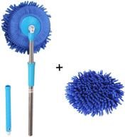 🧹 meioro 360 rotating bucket spin mop car wash set: efficient cleaning supplies kit with adjustable long handle and scratch-free microfiber chenille heads logo