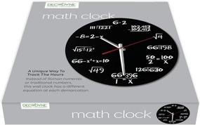 img 1 attached to 🧮 Decodyne Math Wall Clock: Uniquely Designed with Simple Math Equations for Every Hour