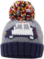 🧢 asugos winter hat for kids - cute jacquard patterns embroidery sequins unisex color - boys/girls winter beanie logo