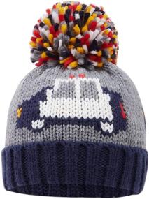 img 4 attached to 🧢 ASUGOS Winter Hat for Kids - Cute Jacquard Patterns Embroidery Sequins Unisex Color - Boys/Girls Winter Beanie