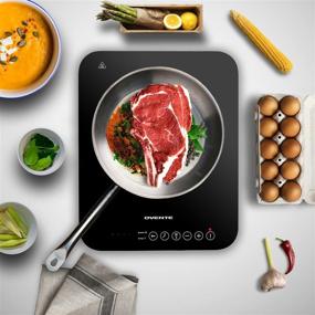 img 1 attached to 🔥 Ovente Electric Ceramic Induction Cooktop Burner with 8 Temperature Settings and LED Digital Display Panel - 1800 Watt, 7.3 Inch Portable Hot Plate, Black BG61B