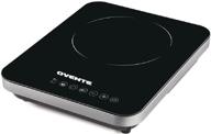 🔥 ovente electric ceramic induction cooktop burner with 8 temperature settings and led digital display panel - 1800 watt, 7.3 inch portable hot plate, black bg61b логотип