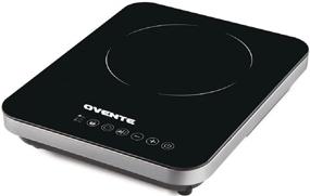 img 4 attached to 🔥 Ovente Electric Ceramic Induction Cooktop Burner with 8 Temperature Settings and LED Digital Display Panel - 1800 Watt, 7.3 Inch Portable Hot Plate, Black BG61B