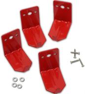 🔥 fire extinguisher mount kit - 4-pack wall hooks, heavy-duty bracket for extinguishers up to 40 lbs - ideal for dry chemical, water flames - fits small & large fire extinguishers logo
