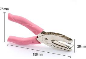 img 2 attached to 🌟 IZTOSS Handheld 1/4 Inch Hole Paper Punch Puncher: Stylish Pink Grip (Star) - Efficient and Versatile!