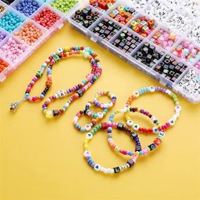 img 1 attached to 🎨 Creative Letter Beads Jewelry Making Kit: 5000pcs Colorful Mini Beads and Letter Beads in 24 Vibrant Colors - Perfect DIY Gift for Kids Age 5 and Up