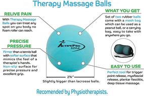 img 3 attached to 🔴 ActiveProZone Therapy Massage Ball Set - Instant Muscle Pain Relief, Proven Effective for Myofascial Release, Deep Tissue Pressure, Yoga & Trigger Point Treatments. Includes 2 Extra Firm Balls with Mesh Bag.