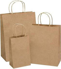 img 4 attached to Convenient Brown Paper Bags with Handles - 75 pcs Assorted Sizes for Various Needs - Perfect for Gifting, Shopping, Parties, and Retail Business
