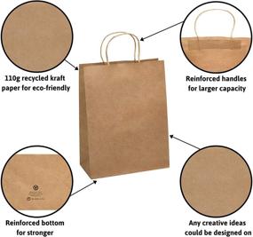 img 1 attached to Convenient Brown Paper Bags with Handles - 75 pcs Assorted Sizes for Various Needs - Perfect for Gifting, Shopping, Parties, and Retail Business